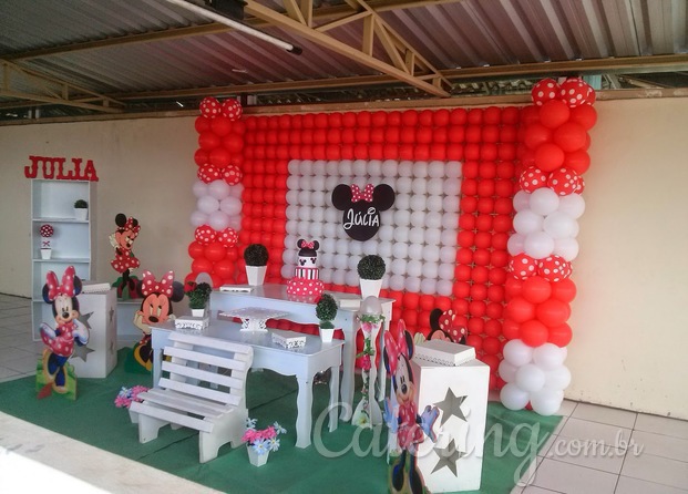 Decoração Minnie vermelho