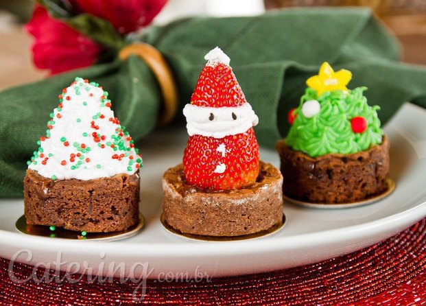 Mini tortas para o Natal