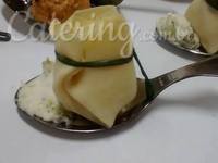 Trouxinha de palmito com creme de brocolis