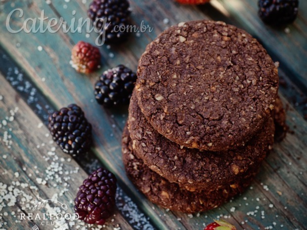 Cookies com cacau orgânico, sem glúten e sem lactose