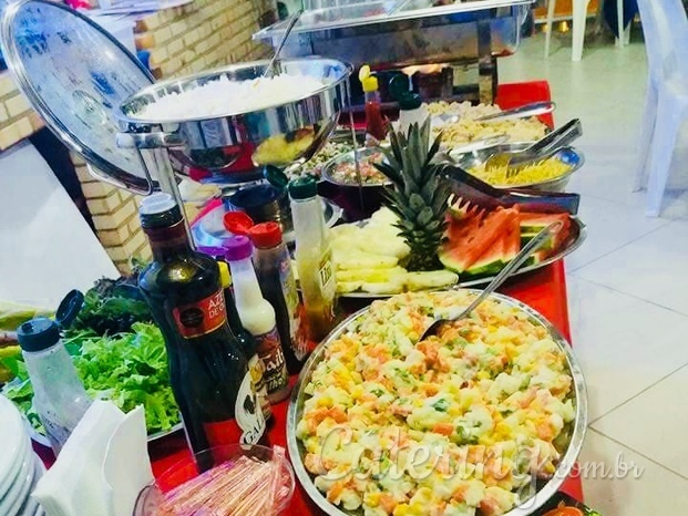 Mesa de guarnições buffet econômico 