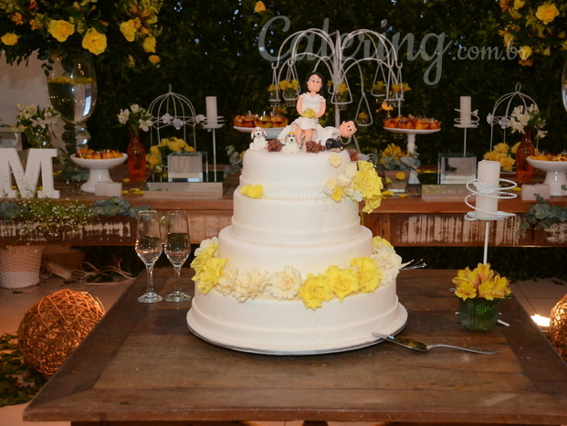 Casamento Rústico nas cores Amarelo e branco